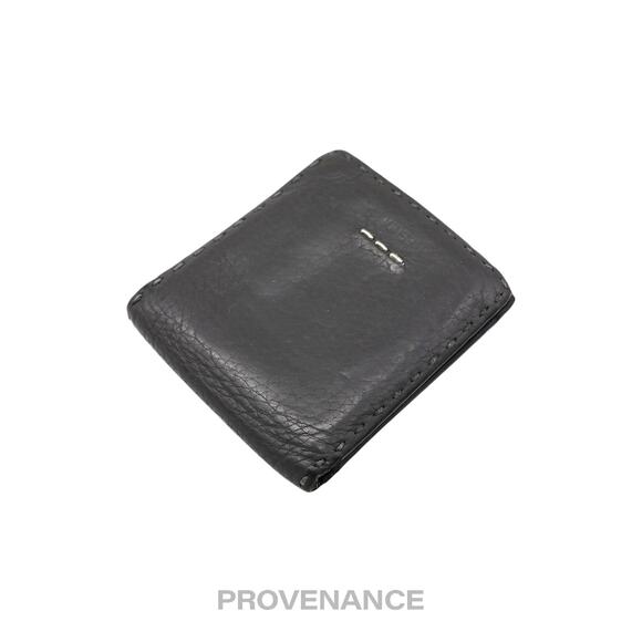 🔴 Fendi Selleria Bifold Wallet - Grey Roman Leather - Picture 4 of 10